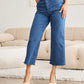 RFM Crop Chloe Full Size Tummy Control High Waist Raw Hem Jeans