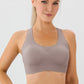 Round Neck Wide Strap Active Bra