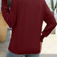 Mandy Textured Notched Lantern Sleeve T-Shirt