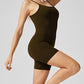 Scoop Neck Spaghetti Strap Active Romper