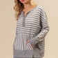 BiBi Striped Thumbhole Long Sleeve Top