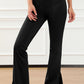 Wide Waistband Slit Bootcut Active Pants