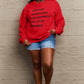 Simply Love Full Size Letter Graphic Round Neck Sweatshirt