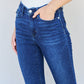 Judy Blue Marie Full Size Mid Rise Crinkle Ankle Detail Skinny Jeans