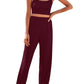 Cropped Cami and Side Split Joggers Set