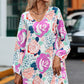 Floral V-Neck Long Sleeve Dress