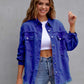 Distressed Drop Shoulder Denim Jacket