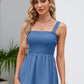 Smocked Square Neck Babydoll Tank