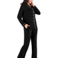 Collared Neck Long Sleeve Loungewear Set with Pockets