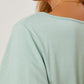 Boat Neck Lantern Sleeve Blouse