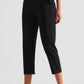 Elastic Waist Cropped Sports Pants