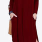 Split Long Sleeve V-Neck Maxi Dress