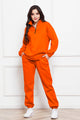 Half Zip Long Sleeve Sweatshirt and Pants Set Caramel