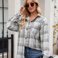 Mandy Pocketed Plaid Collared Neck Long Sleeve Shirt