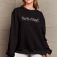 Simply Love Full Size MEET ME AT MIDNIGHT Graphic Round Neck Sweatshirt