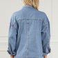 Snap Down Long Sleeve Denim Top