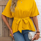 Ivy Lane Tied Round Neck Half Sleeve Blouse