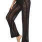 Cutout Drawstring High Waist Swim Pants