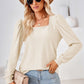 Square Neck Puff Sleeve Blouse