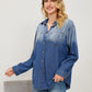 Pocketed Button Up Dropped Shoulder Denim Jakcet