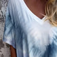 Full Size Pocketed Tie-Dye Short Sleeve Dress