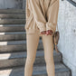 Round Neck Dropped Shoulder Sweatshirt and Pants Set