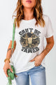 Graphic Round Neck Short Sleeve T-Shirt White