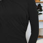 FAM-FAM Ruched Mock Neck Long Sleeve T-Shirt