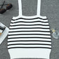 Double Take Striped Straight Neck Cami