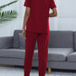 Round Neck Top and Pants Lounge Set