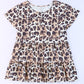 Plus Size Leopard Round Neck Blouse