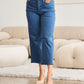 RFM Crop Chloe Full Size Tummy Control High Waist Raw Hem Jeans