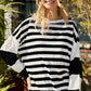 Striped Dropped Shoulder Sweatshirt