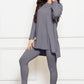 Round Neck High-Low Top and Leggings Set