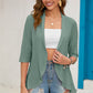 Eyelet Open Front Cardigan