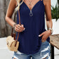 Devine Eyelet V-Neck Double Strap Cami