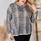 Hailey & Co Full Size Snakeskin V-Neck Long Sleeve Top