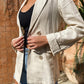 Lapel Collar Long Sleeve Blazer