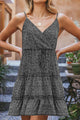 Ditsy Floral Spaghetti Strap Dress Black