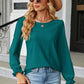 Round Neck Flounce Sleeve T-Shirt