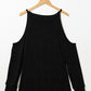 Round Neck Cold Shoulder Long Sleeve Top