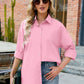 Lovelet Button Up Collared Neck Long Sleeve Shirt