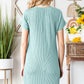 Ribbed Round Neck Short Sleeve Dress