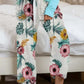 Round Neck Top and Printed Pants Lounge Set