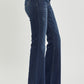 RISEN High Waist Raw Hem Flare Jeans