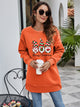 MERRY CHRISTMAS Graphic Sweatshirt Orange-Red