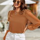 Round Neck Balloon Sleeve Blouse