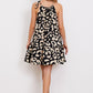 Leopard Print Ruffle Hem Sleeveless Dress