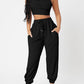 Wide Strap Top and Drawstring Joggers Set