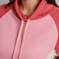 Color Block Drawstring Mock Neck Sweatshirt